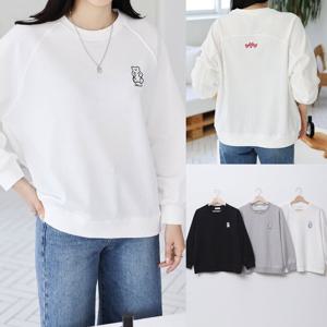 나야홍 / 위쉬몰 SM 헬로곰돌이자수맨투맨(V259H509) 빅사이즈