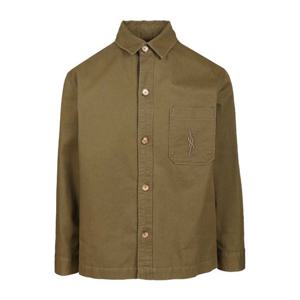 생로랑 카산드르 자수 코튼 리넨 오버셔츠 838697Y253W 3530