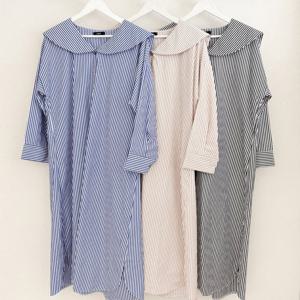 나야홍 / 빅사이즈원피스 V278L509 박시핏단가라셔츠원피스 AR