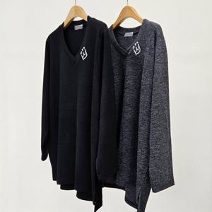 나야홍 / 빅사이즈티 S626L509 왕관브이넥골지긴팔티 OL