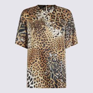 로베르토 카발리   반팔 티셔츠 FW25 SKT6444QG3400504 6170127 Leopardo