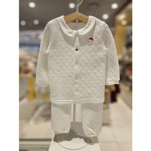 블루독베이비[hu] 25.FW겨울신상 WH)도기모달카라내의 45C70-054-01 퀼팅내의 신생아내복 실내복 출산선물