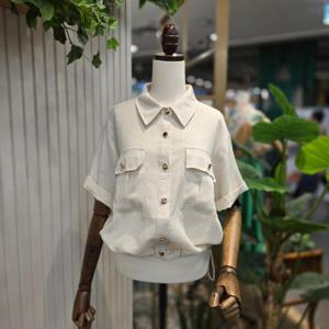 스테파니 HC05 린넨반팔셔츠자켓JK A25JK5221H1