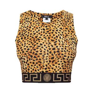 베르사체 메두사 모티프 레오파드 프린트 탑 10085981A16603