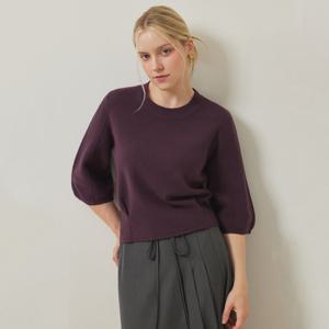 FOCUS  페미닌 실루엣 핀턱 7부 니트 PBVFF5F1KT2091