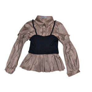 [르니앤맥코이(여성)]소매 셔링 뷔스티에 블라우스(MM12BL300HJY)