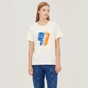 [베네통]강아지 엠보 프린팅 반팔 티셔츠 BATSE4541