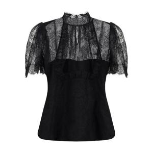 25 FW Alexander McQueen 하이 넥 러플 레이스 탑 843642QZAPW TP443052511