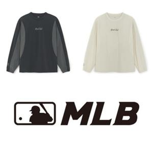 MLB 베이직 아웃도어 컬러블록 컬시브 우븐 맨투맨 3AMTB0754