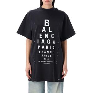 발렌시아가 반팔 티셔츠 811688TRVU6 9034 WASHED BLACK