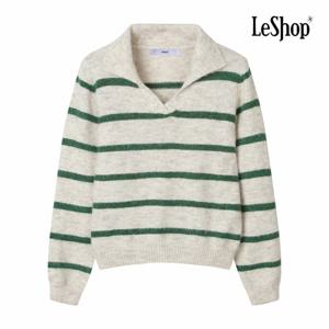 [르샵] 트임 카라넥 스트라이프 포그니 니트 (BP9KP008A)