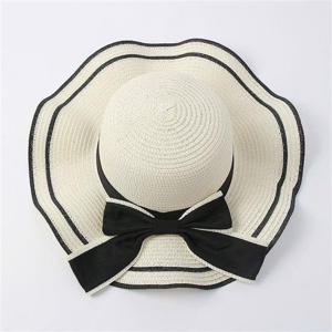 플로아 리본 비치모자(아이보리) 바캉스모자 가정용품