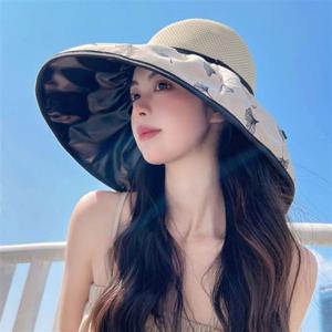 은행잎 블랙코팅 버킷햇 ULM-197 비치캡