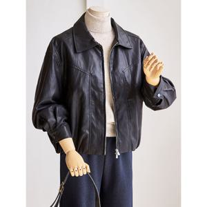 [커스텀에이블]카라 레더 집업 점퍼_T2510JP604C