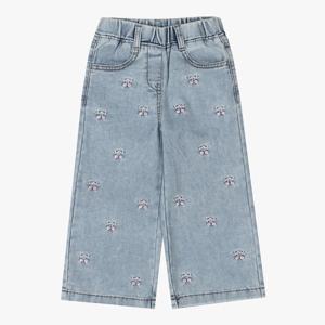 [치크(키즈)]전판자수 세미 와이드 데님 CKTJ2581G