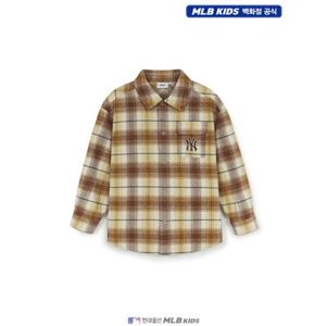 [MLB키즈US] (7AWSB0154-50YES) 스트릿 플란넬 체크 셔츠 아동셔츠 키즈셔츠
