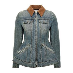 알렉산더맥퀸 코듀로이 칼라 데님 재킷 813538QMACV 4315