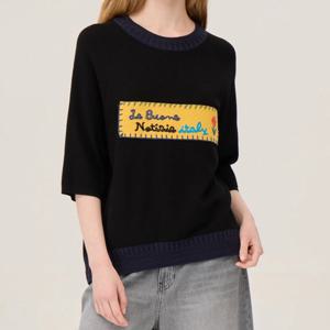 [베네통]플라워 자수 패치 래글런 니트 (BAKPF1541)