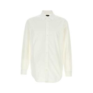 발렌시아가 긴팔 셔츠 850808TTM12 9000 White