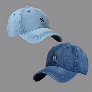 사계절볼캡 스트릿 패션 예쁜 N 레터링 데님 청 볼캡 야구 모자