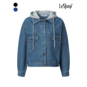 [르샵]캐릭터 프린팅 후드 데님 자켓 (BP9JK008A)