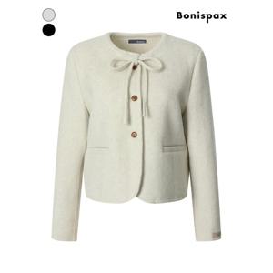 [보니스팍스]핸드메이드 리본 라운드 울 자켓 (XP9JK009M0)