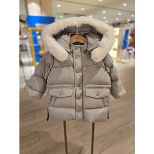 [블루독베이비] 25 FW(카키)베이직 롱 덕다운점퍼 (45C1411410)오리털 백일 돌 선물 조카 유아 아우터 아가