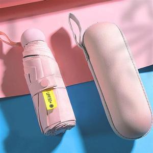 예쁜 핑크 5단 양산겸 우산 휴대용 작은 캡슐우산