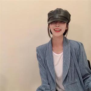 고급레더 얼굴소멸 빵모자 베레모 뉴스보이캡 팔각모