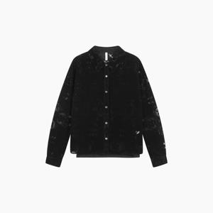 [베네통]메쉬 블록 벨벳 블라우스 (BABL91541)