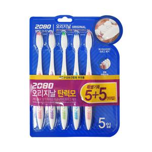 [메디안]2080 오리지널 칫솔 탄력모 10입