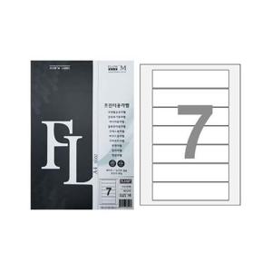 플로엠 라벨 인덱스용 전산라벨 (FL4107) 7칸 100매 플로엠 라벨지 전산라벨 바코드용 라벨