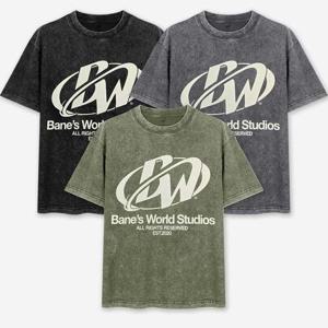 남녀공용 월드 피그먼트 프린팅 반팔티 SD-250806