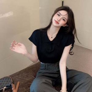 SH 반팔 티셔츠 카라 500278 요키치 크롭 브이넥