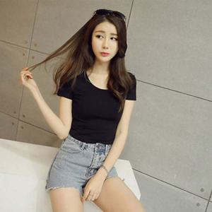 넥라인 반팔 크롭티 SD7095