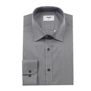 [레노마(셔츠)]미니 핀 체크 긴소매 슬림핏셔츠 RPFSL0130DG