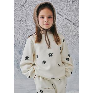 [빈]플라워 패턴 아이보리 맨투맨 티셔츠BZ68TS02IV