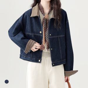 [카라]KARRA 체크라이닝데님자켓_A5S0227