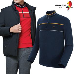 [마코] (남성)로고 넥반집업 티셔츠_MMM4TH01