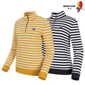 [마코] (여성)투톤 배색 집업 티셔츠_MMW4TH22