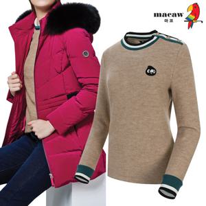 [마코] (여성)배색 포인트 단추 티셔츠_MMW4TR01