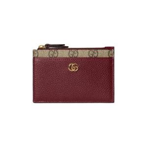 구찌 GG 마몽 집 키 파우치 로쏘 앙코라 레드 베이지 837966-AAE5E-6258