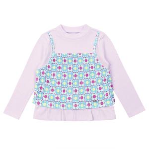 [티파니(정상)]연보라 레이어드 티셔츠(T36KKT060)