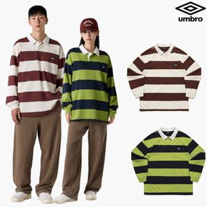 [엄브로] HBL 로얄 컬리지 컬러블럭 럭비 카라 긴팔 티셔츠 UQ321CRL92