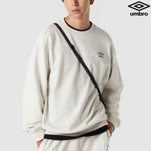 [엄브로] 에센셜 기모 스몰로고 맨투맨 UQ423CFSO1_WMG0