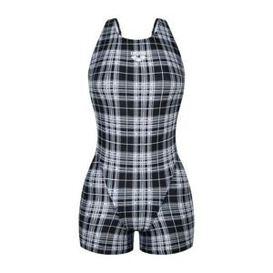 아레나 세이브존08 여성수영복 멜로우체크 2부 반신 U백 A5FL1LD40BLK