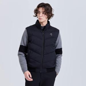 챌린저 남성 배색 포인트 숄더 프리 스윙 구스다운 자켓 블랙 CHE4MJK5442BK