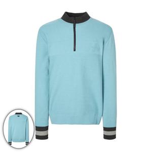 [헤지스골프] 남성 울혼방 방풍 쿼터집업 니트 블루 (HUSW5D717T2)