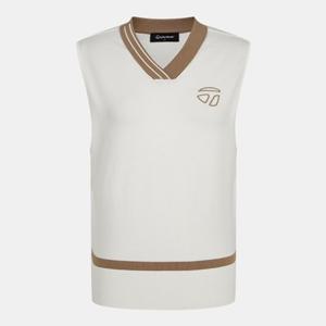 [테일러메이드] 여성 배색 브이넥 니트 베스트 (TWSVO7122-101)