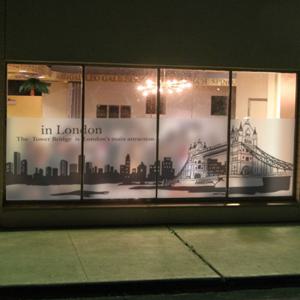 [꾸밈]is152-런던의 밤/글라스시트지/실사/시트지/유리창/꾸미기/창문/인테리어/런던/밤/거리/다리/건물/도시/도로